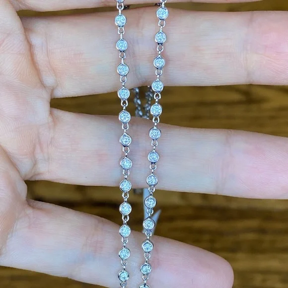 Odelia 5.57ct diamond lariat necklace - Picture 9 of 14